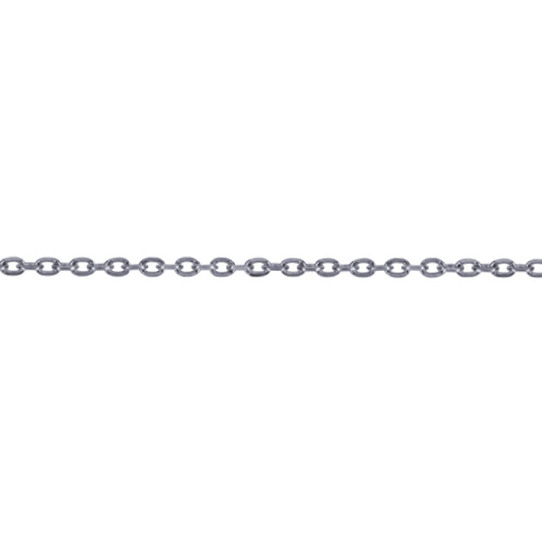 Sterling Silver Diamond Cut Cable Chain 55cm