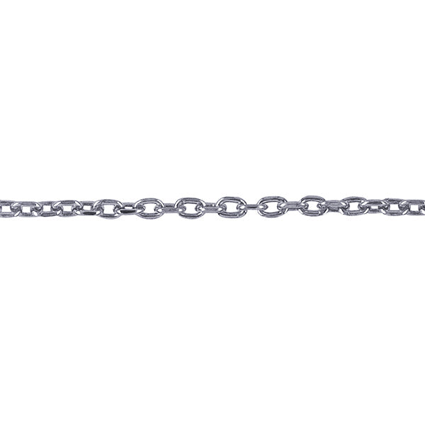 Sterling Silver Diamond Cut Cable Chain 45cm