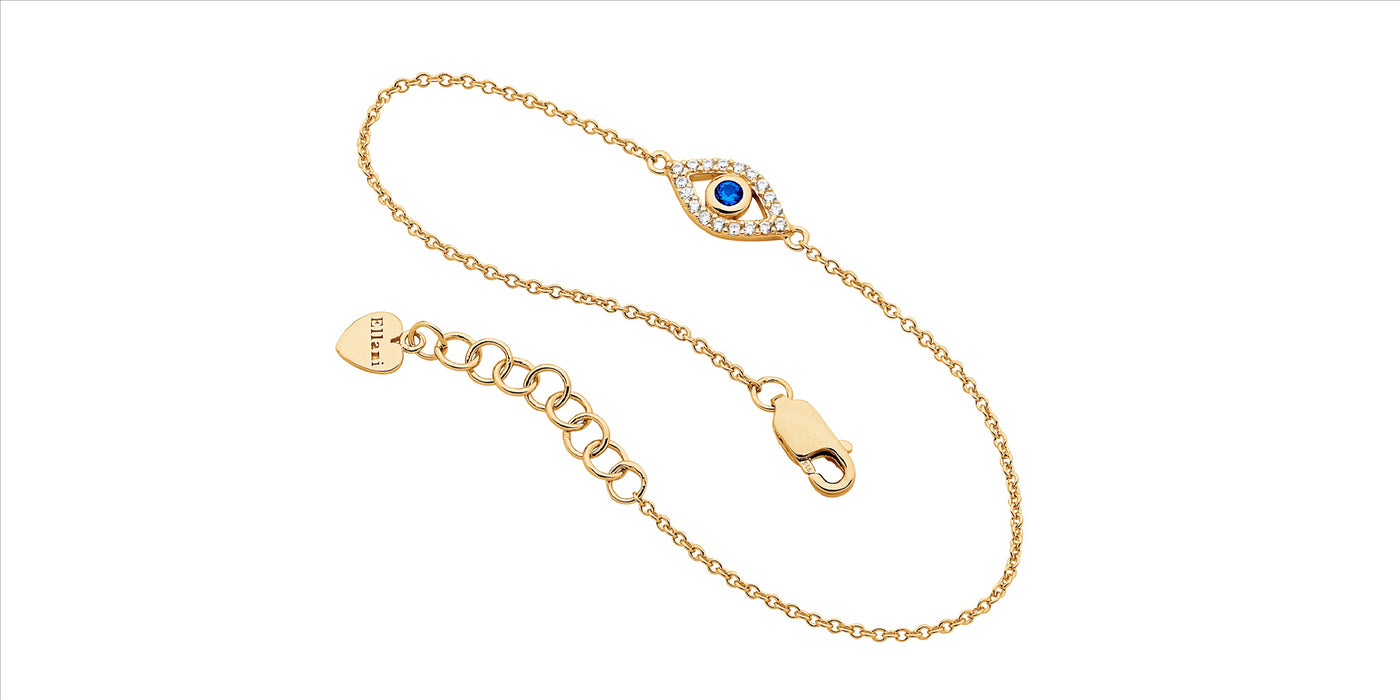Evil Eye Bracelet 18ct Gold Plating