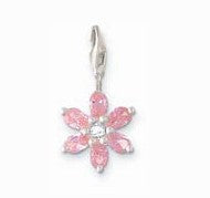 Thomas Sabo Charm Pink Crystal Flower