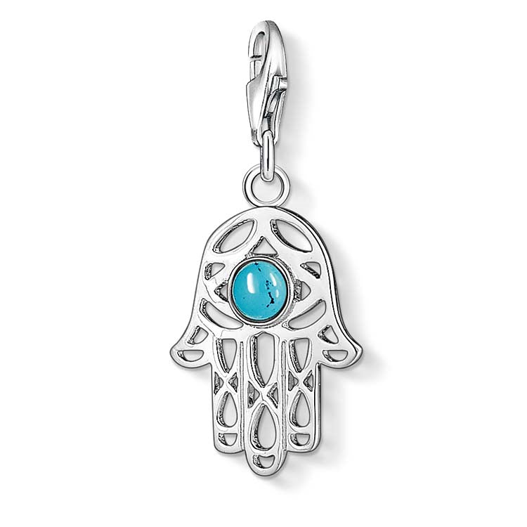 Thomas Sabo Charm Hand of Fatima with Turquoise stone