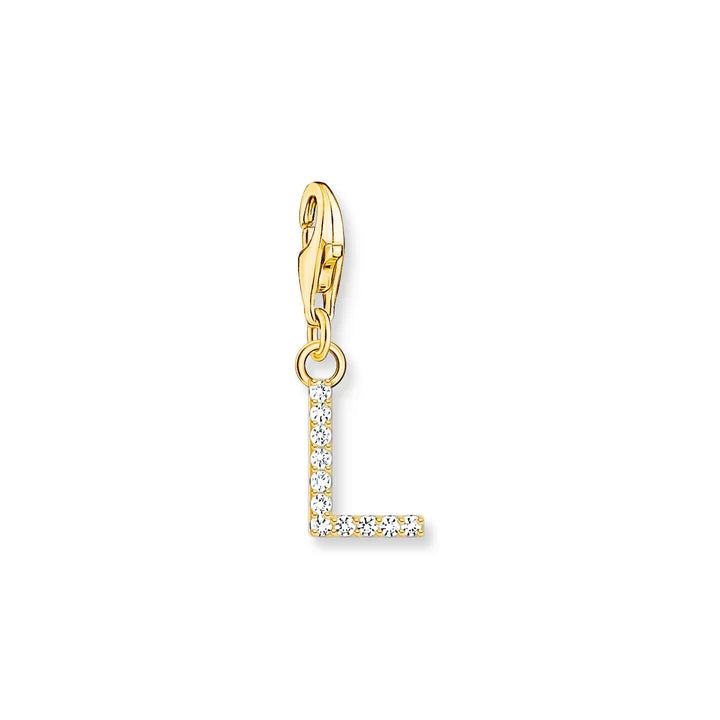 Thomas Sabo Charm Gold Plated CZ Letter L