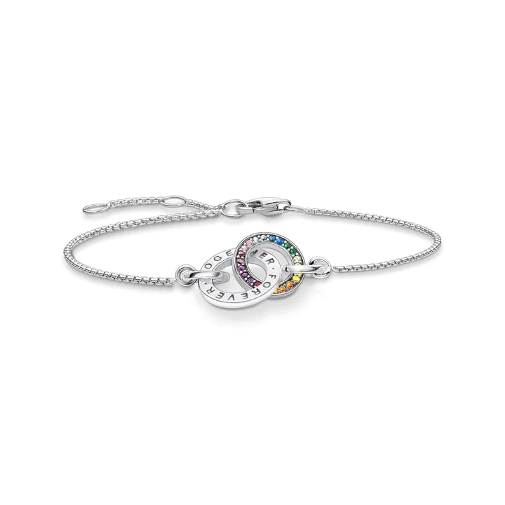 Thomas Sabo Together Rings Rainbow CZ 16-19cm