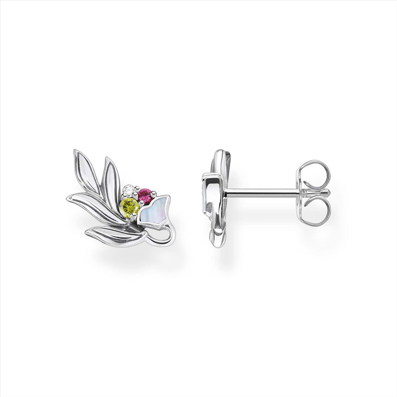 Thomas Sabo Magic Garden Leaf CZ Stud Earrings