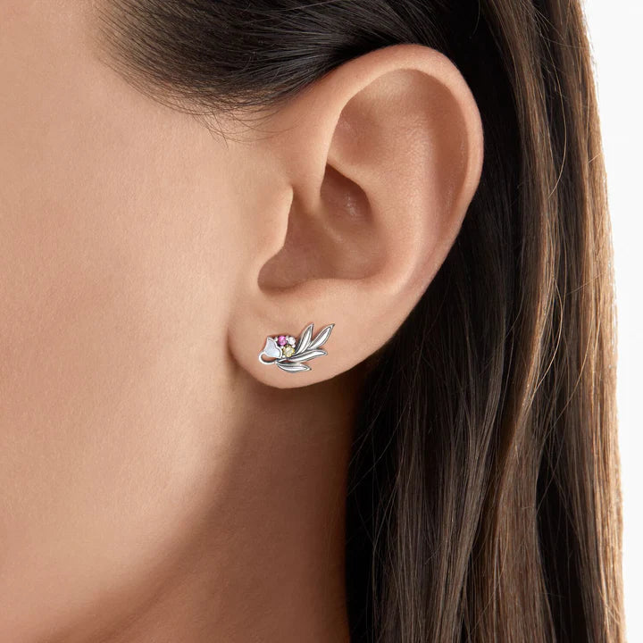 Thomas Sabo Magic Garden Leaf CZ Stud Earrings