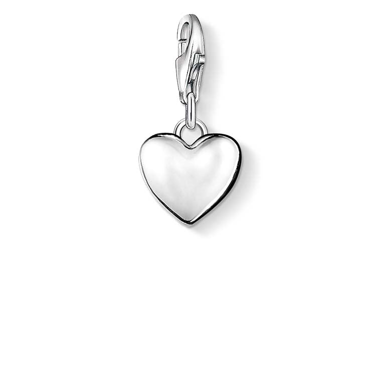 Charm Solid Domed Heart