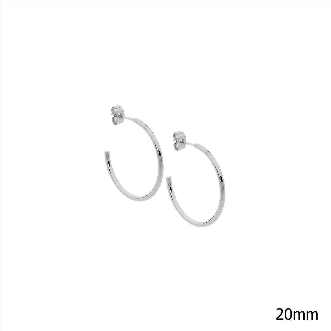 20mm Hoop Earrings Silver
