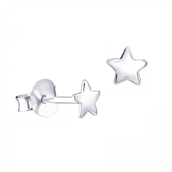 Sterling Silver Star Earring Studs
