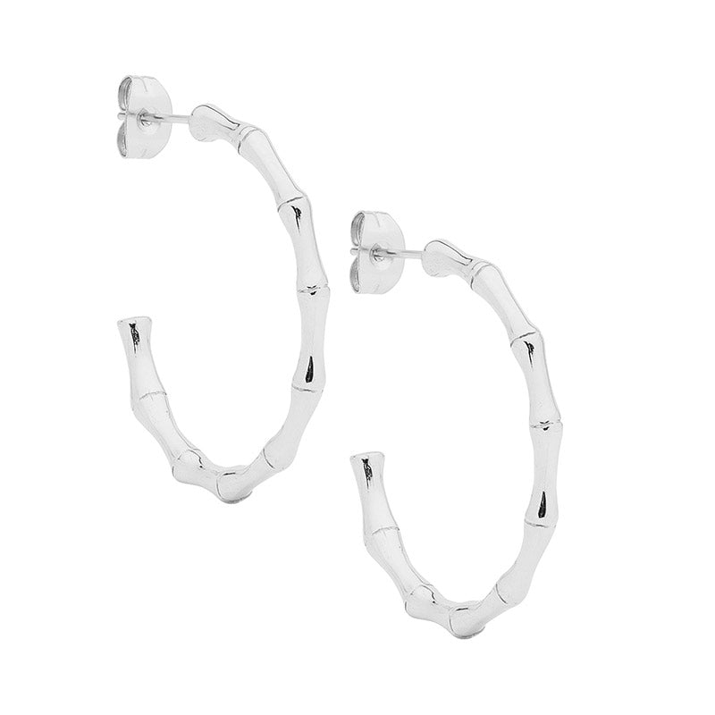 Bamboo Hoop Earrings