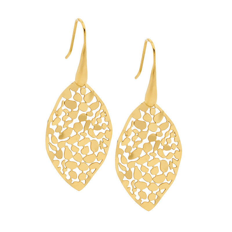 Leaf Sherperd Hook Earrings