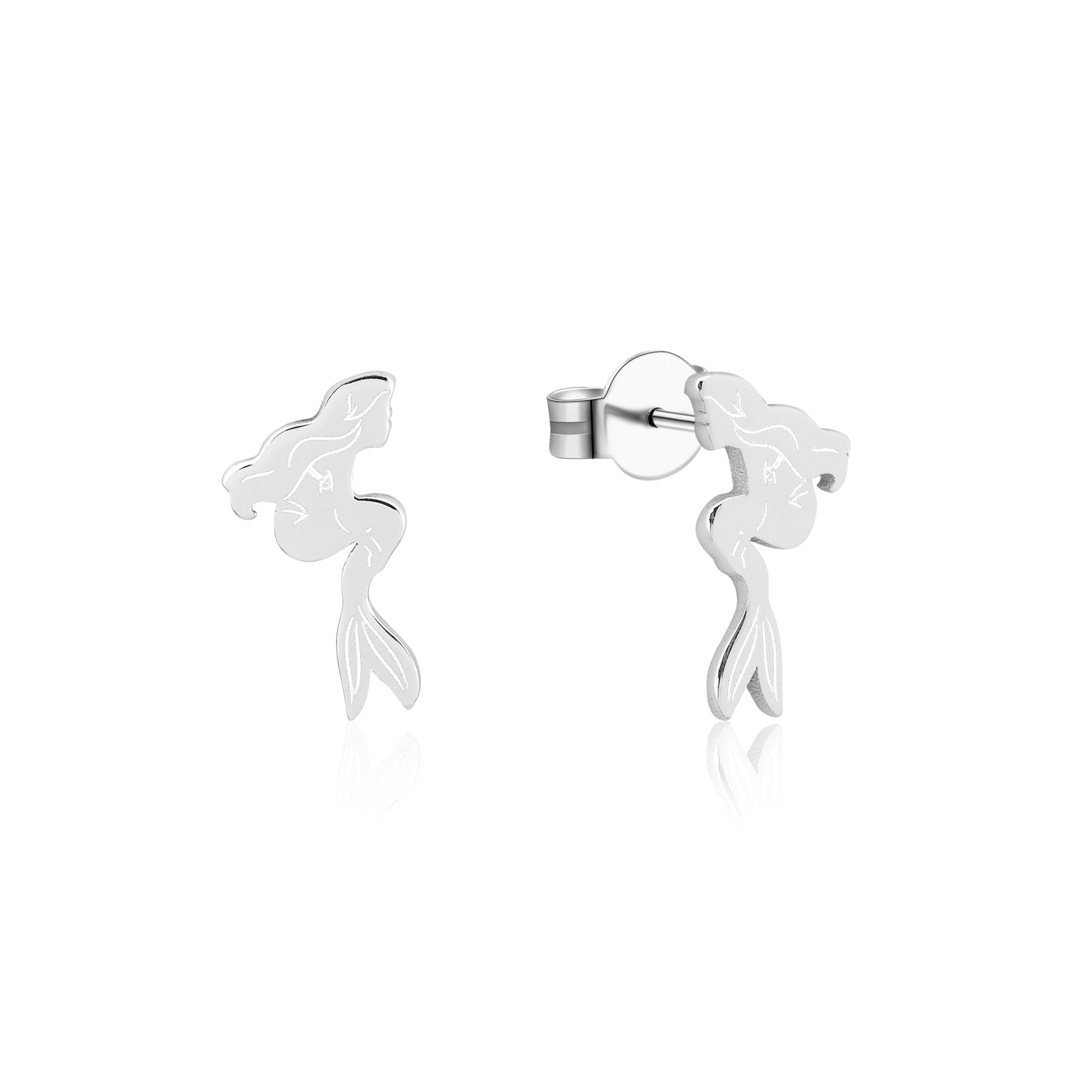 Silver The Little Mermaid Studs