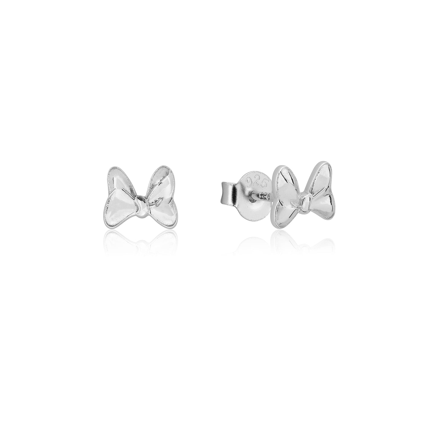 White Gold Plated Bow Studs