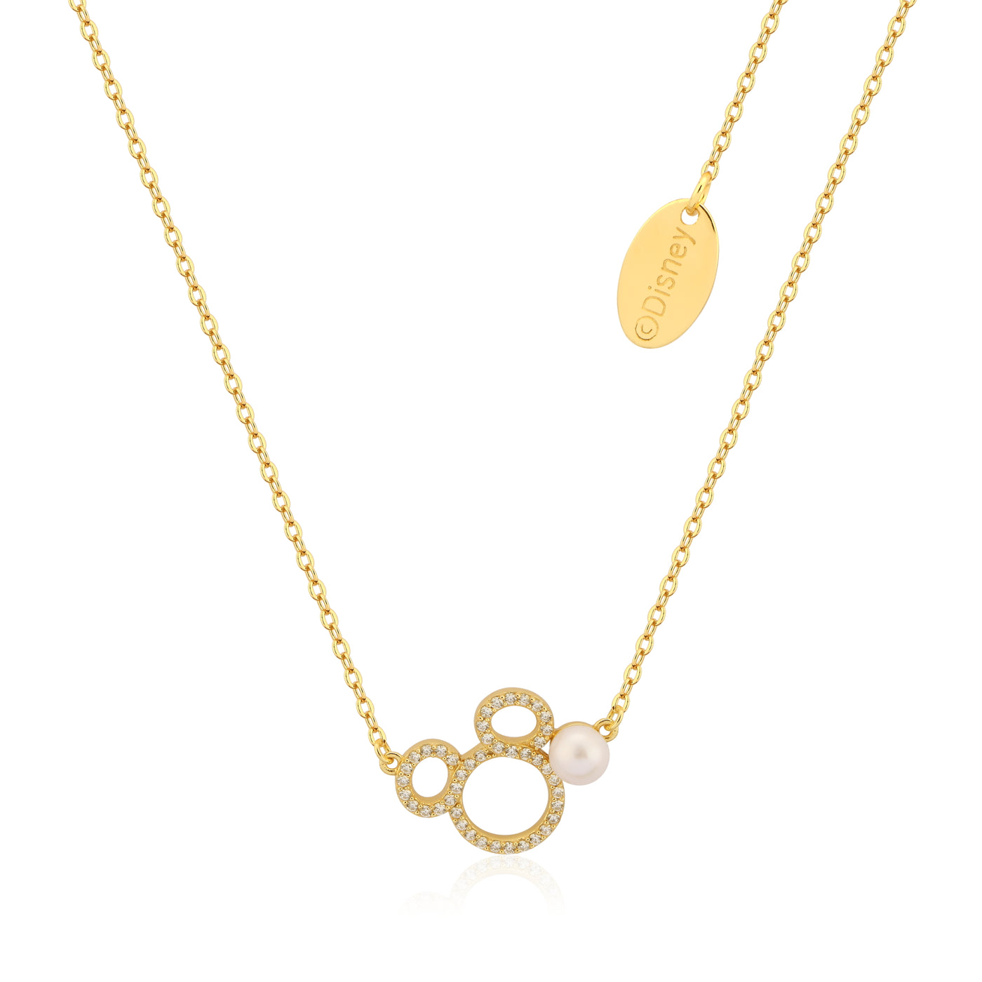YGP Mickey & Pearl Cubic Zirconia Necklace