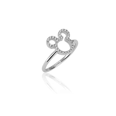 Sterling Silver Mickey Mousse Head Ring