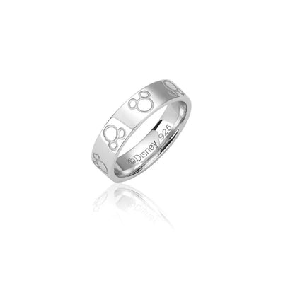 White Gold Plated Mickey Mouse Love Ring
