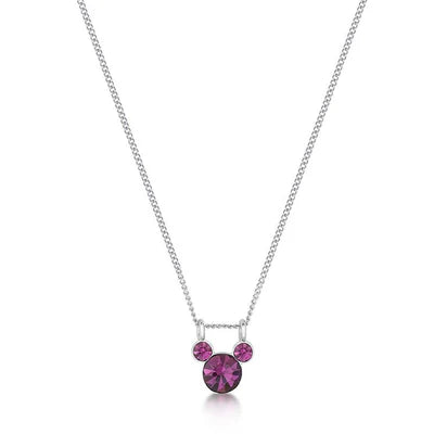 Mickey Mouse Birthstone Necklace June