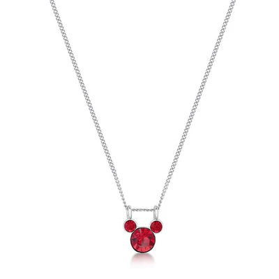 Mickey Mouse Birthstone Necklace July