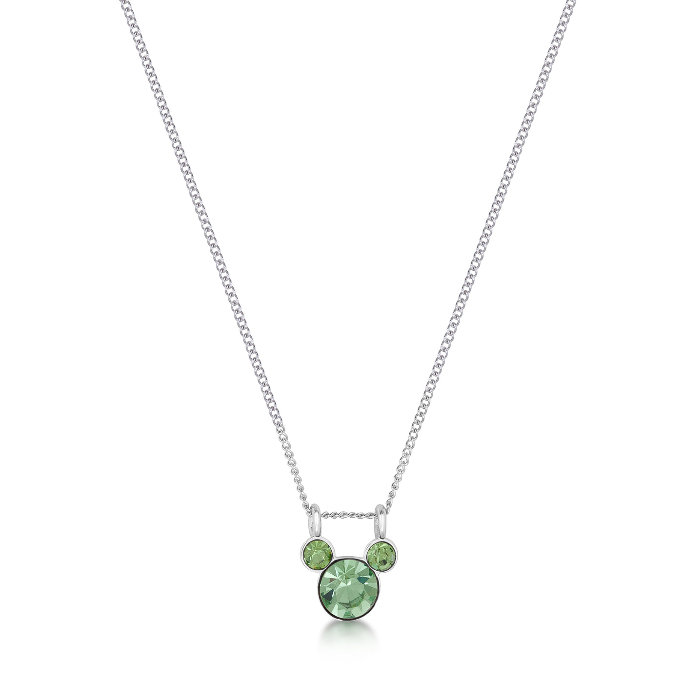 Mickey Mouse Birthstone Necklace August