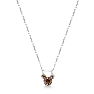 Mickey Mouse Birthstone Necklace November
