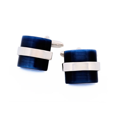 Indigo Blue Cat Eye Cufflinks