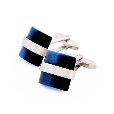 Indigo Blue Cat Eye Cufflinks