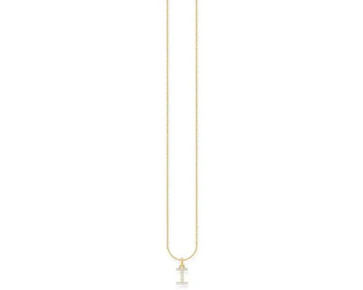 CZ 'I' Necklace 38-45cm