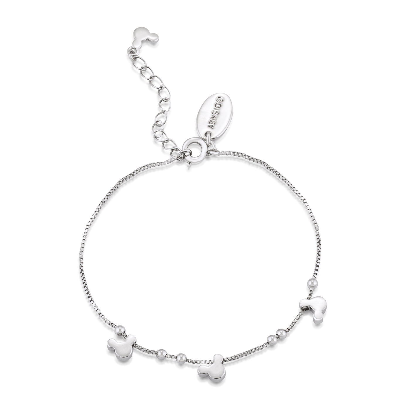 White Gold Plated Mickey Mouse Bracelet