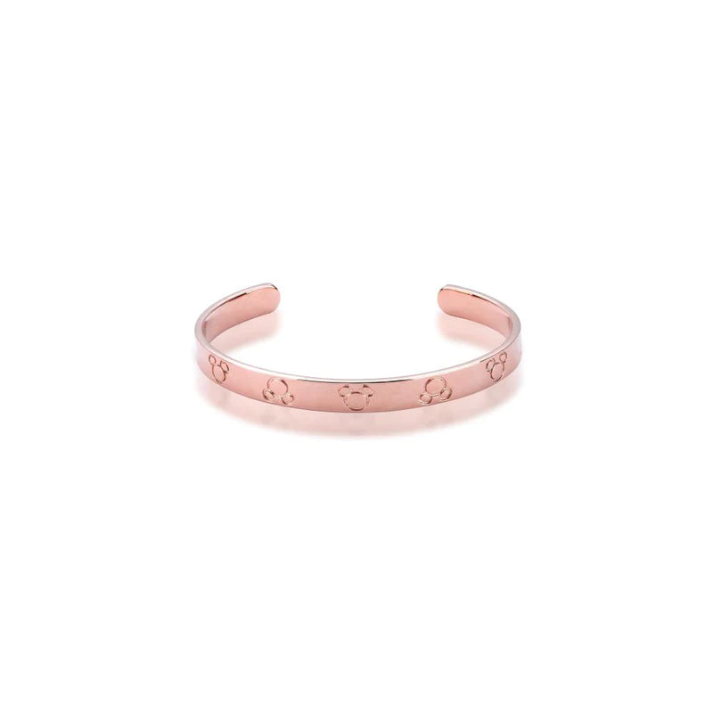 Rose Gold Plated Mickey Mouse Kids Cuff Bangle