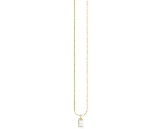 CZ Initial 'E' Necklace 38-45cm