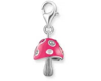 Charmista Charm Silver Pink Enamel CZ Mushroom