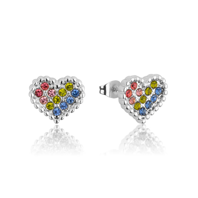 Care Bears Rainbow Heart Studs