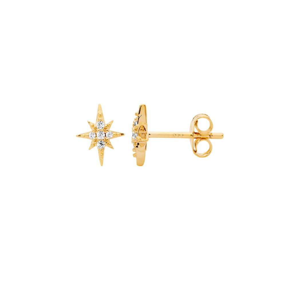 Star Earrings with Cubic Zirconia