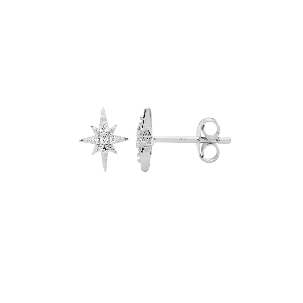 Star Earrings with Cubic Zirconia