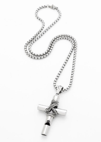 Wired Cross with Whistle and Chain