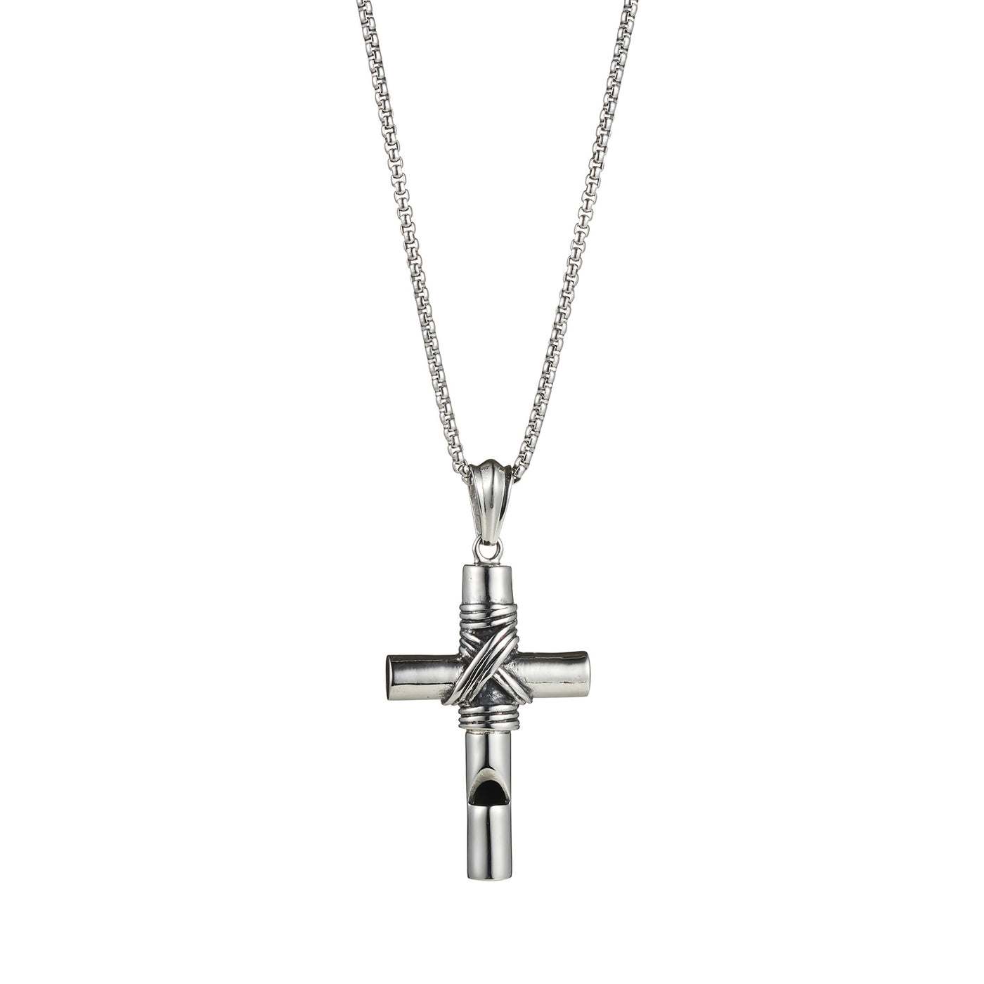 Wired Cross with Whistle and Chain