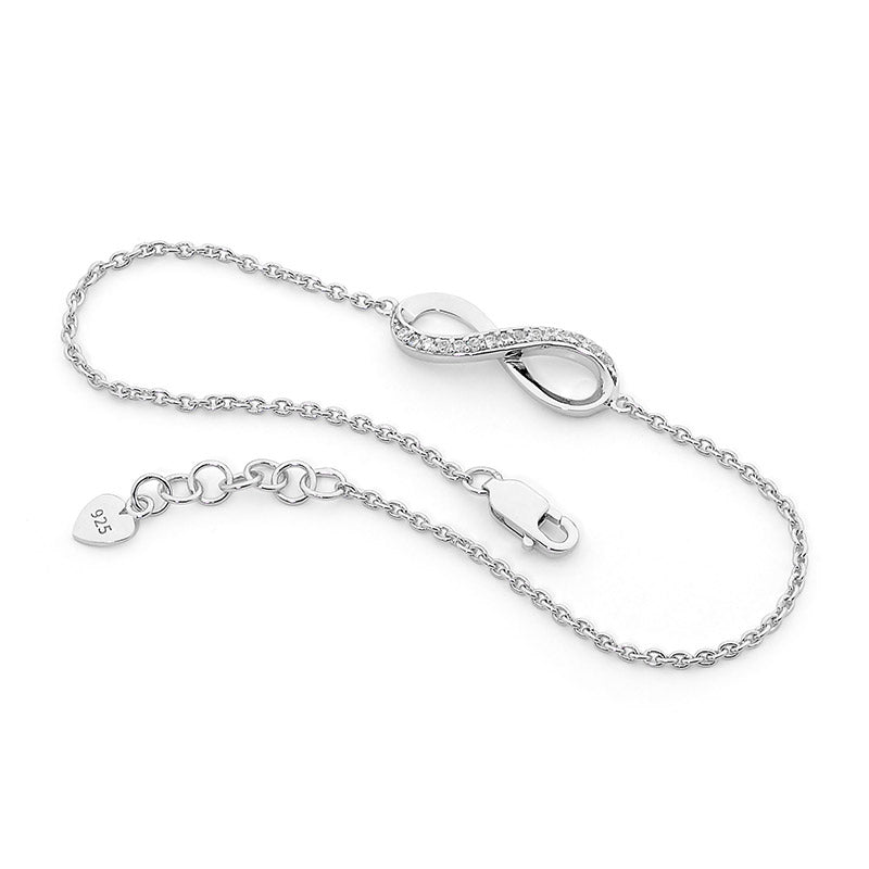 Cubic Zirconia Infinity Bracelet