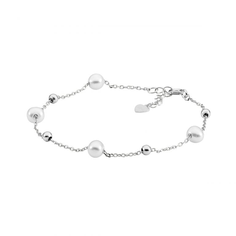 Freshwater Pearl & Ball Bracelet