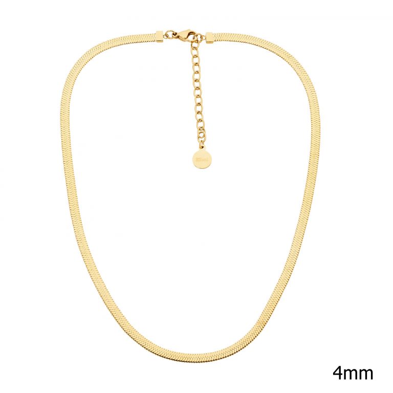 Ellani Collections 4mm Herringbone Chain 40+5cm | ACACIA FINE JEWELLERS ...