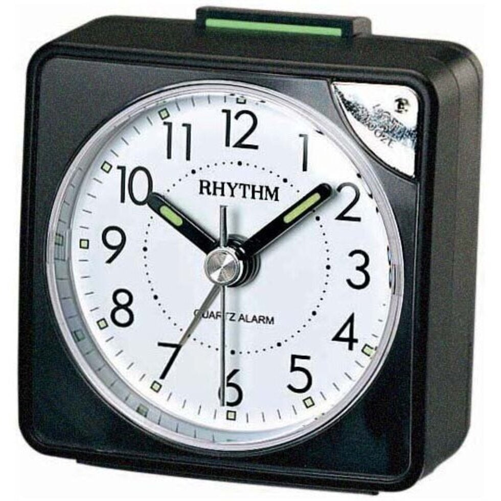 Rhythm Alarm Clock with 4 step Beep - Black