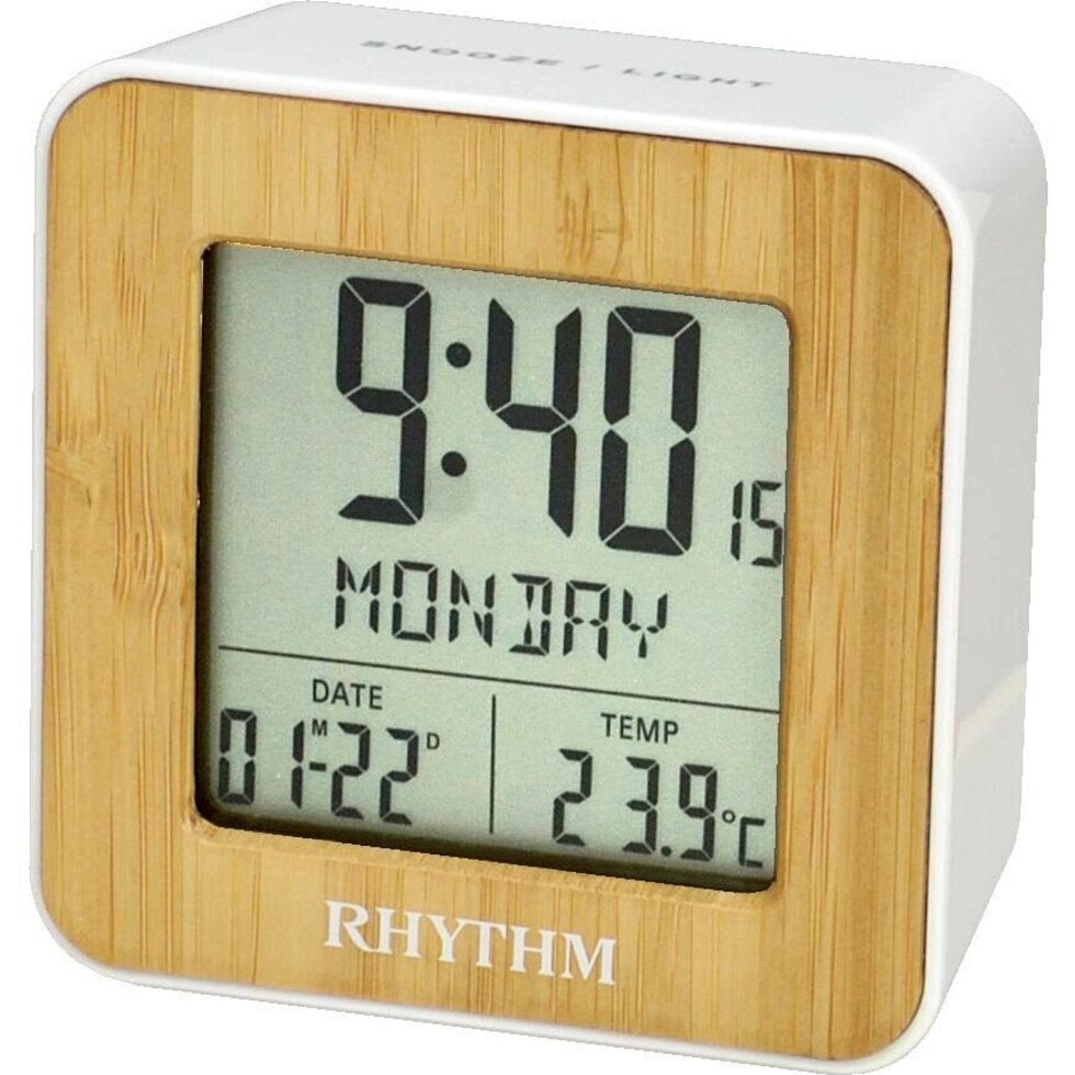 Rhythm Digital Alarm Clock 4 Step Beep Alarm