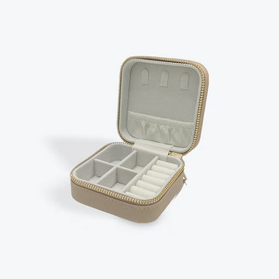 Small Travel Leatherette Jewel Box