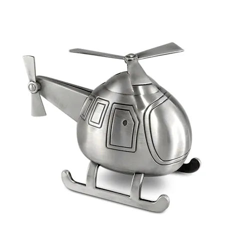 Pewter Helicopter Money Box