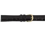 Watchband Black Croc Leather Strap 14mm