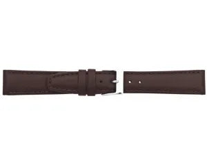 Watchband Dark Brown Stitch Leather Strap 16mm