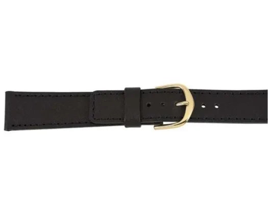 Watchband Black Solf Calf Leather Strap 20mm