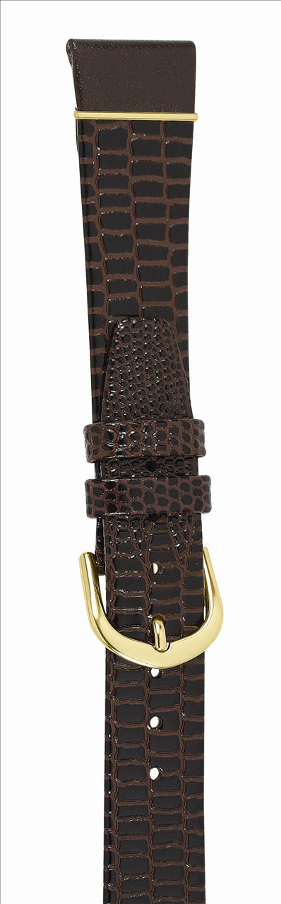 Watchband Brown Royal Alligator Leather Strap 18mm