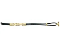 Watchband Black Cordette Strap Gold Clip