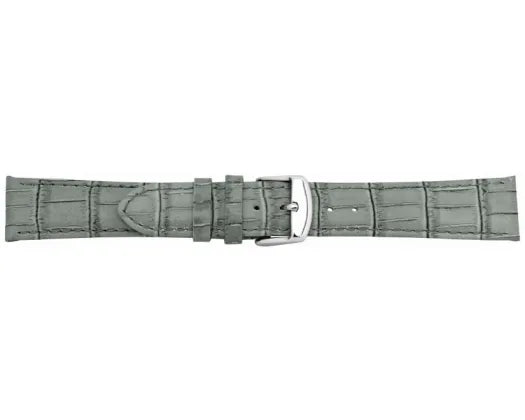 Watchband Grey Milano Croc Leather Strap 18mm