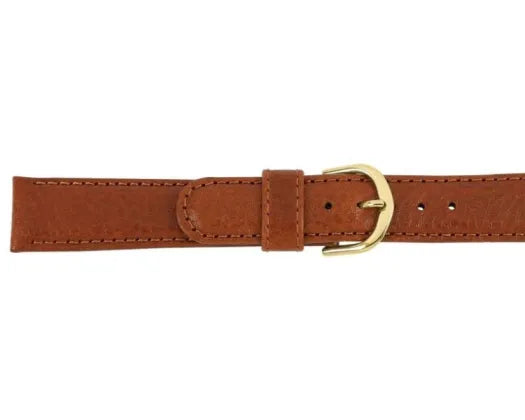 Watchband Red Tan Padded Calf Strap 10mm
